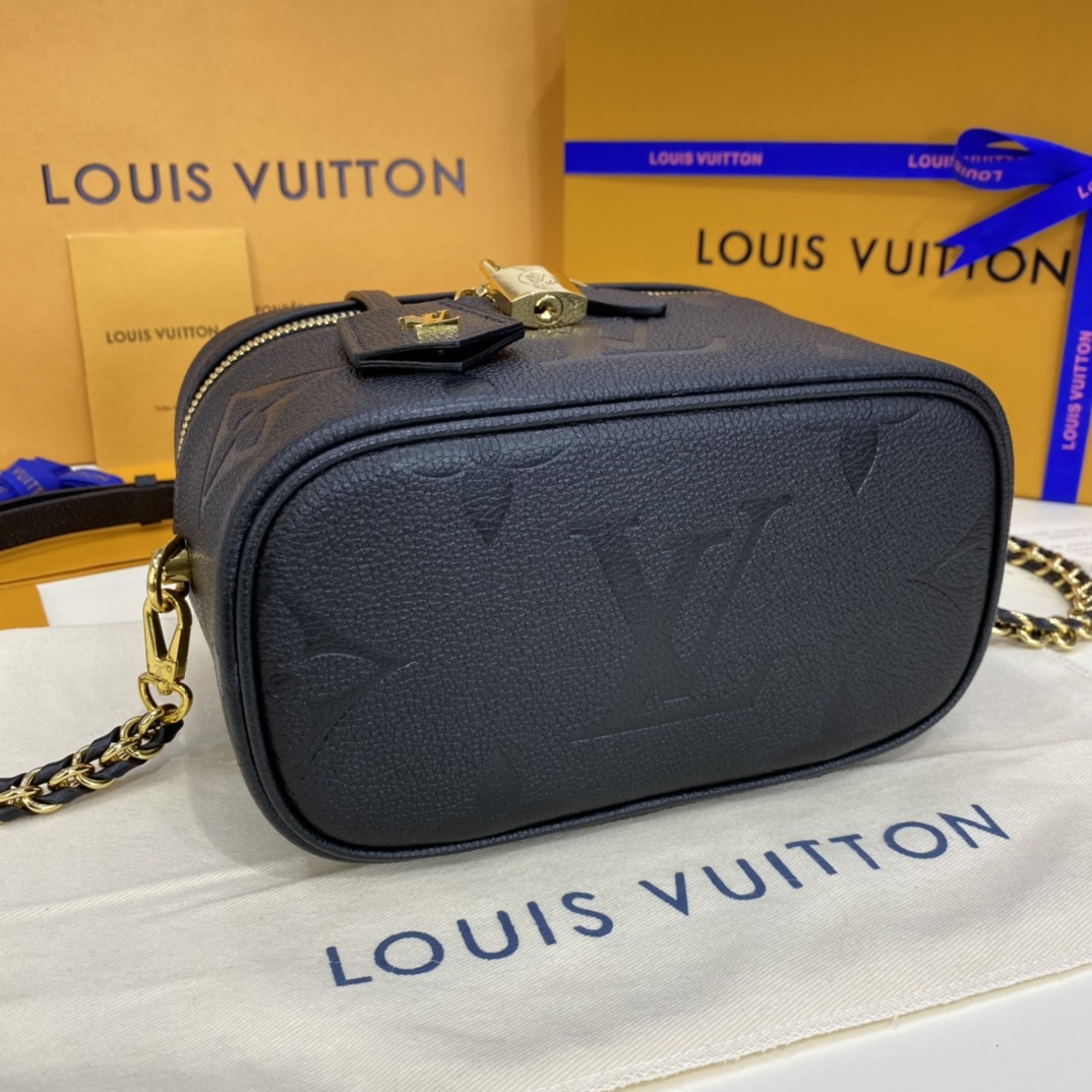 Louis Vuitton VANITY PM Handbag Monogram Empreinte M45598 Black